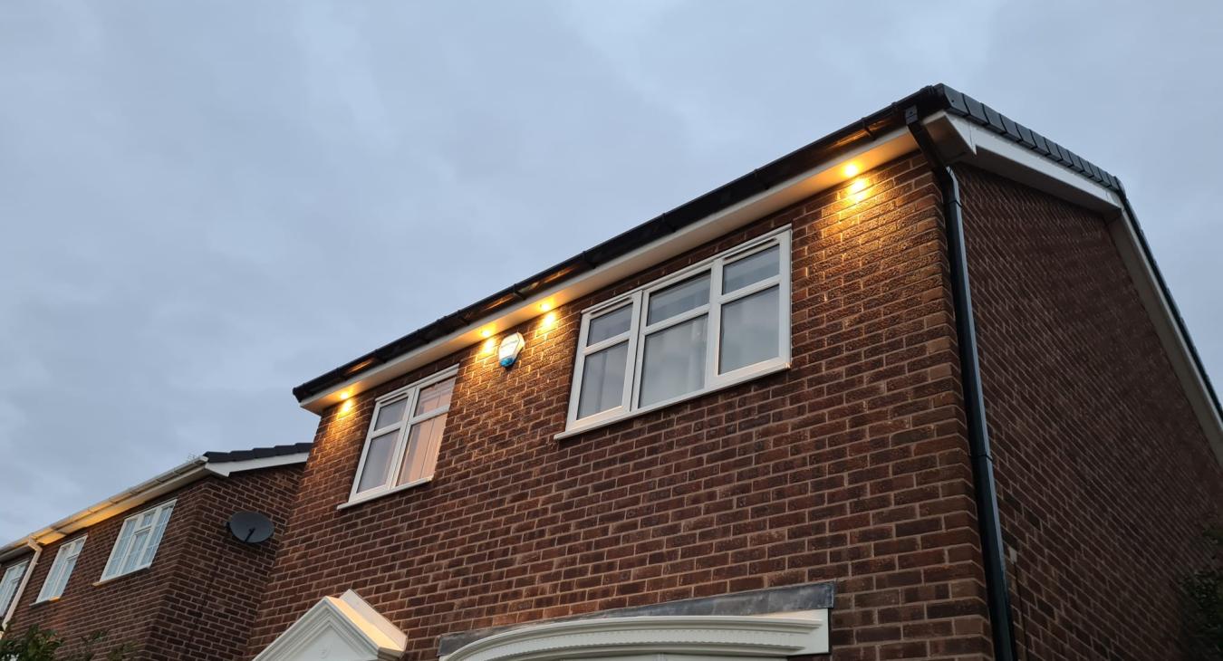 Outdoor downlight installation in Rotherham