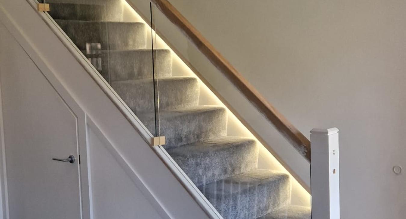LED staircase lighting installed in Rotherham